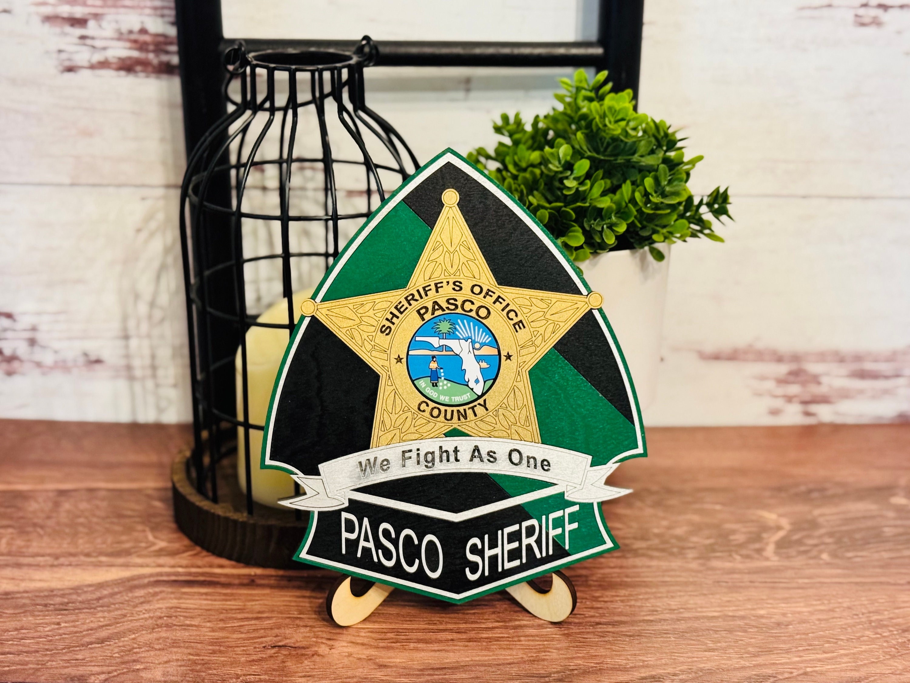 Pasco Sheriff's Office Wooden Sign, Law Enforcement Decor, Deputy