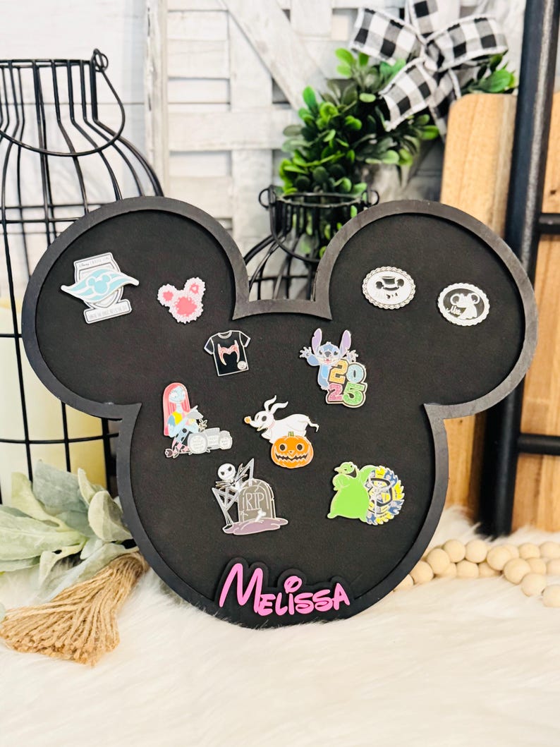 Custom Pin Display Board, Mickey Wooden Pin Board, Disney Pin Organizer ...