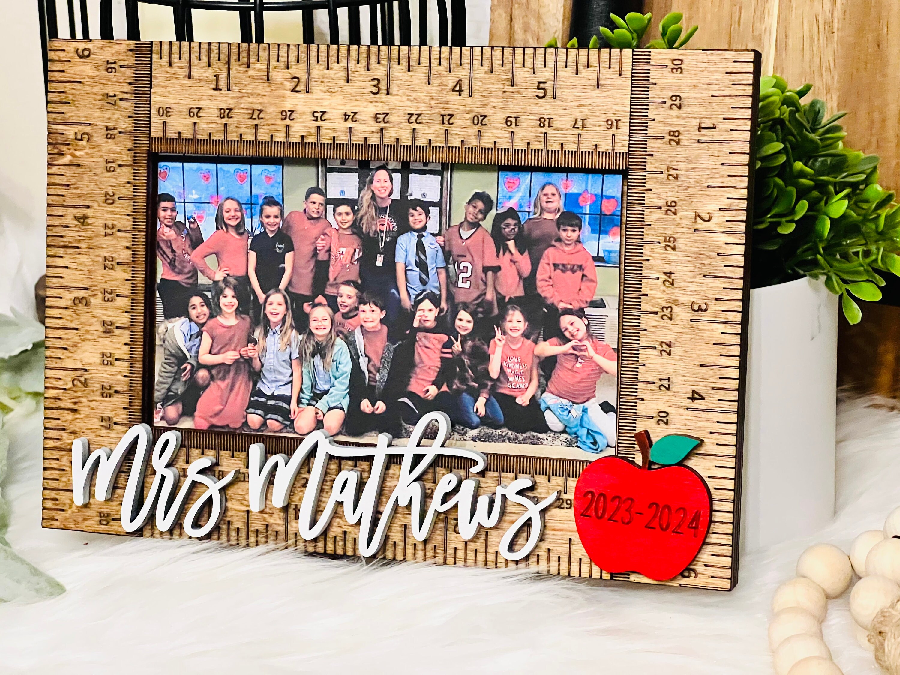 Teacher Class Photo Frame, Personalized Teacher Gift, Class Photo Frame ...