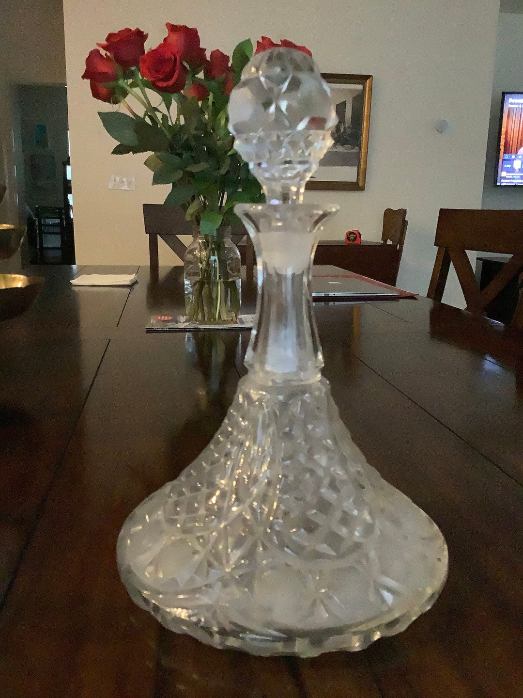 Heavy Crystal Decanter Etsy
