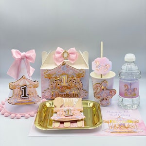 Carousel themed party Table set 3D design