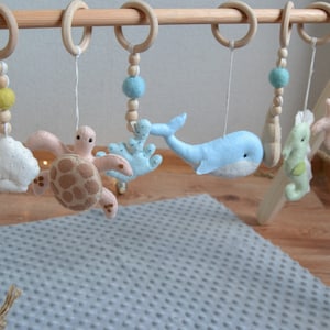 Sea baby play gym toys, Baby Play Gym Ocean toys,hanging toy turtle, Play gym toys, Nautical toy set, Whale baby toy, under the sea baby gym