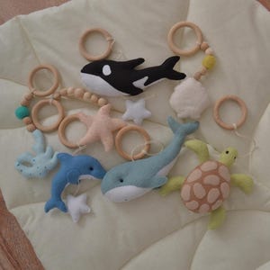 Nautical Felt Baby Gym Toys: Ocean Theme Mobile