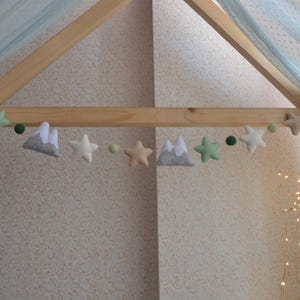 Felt Forest Garland: Mountain, Stars & Balloons Nursery Decor