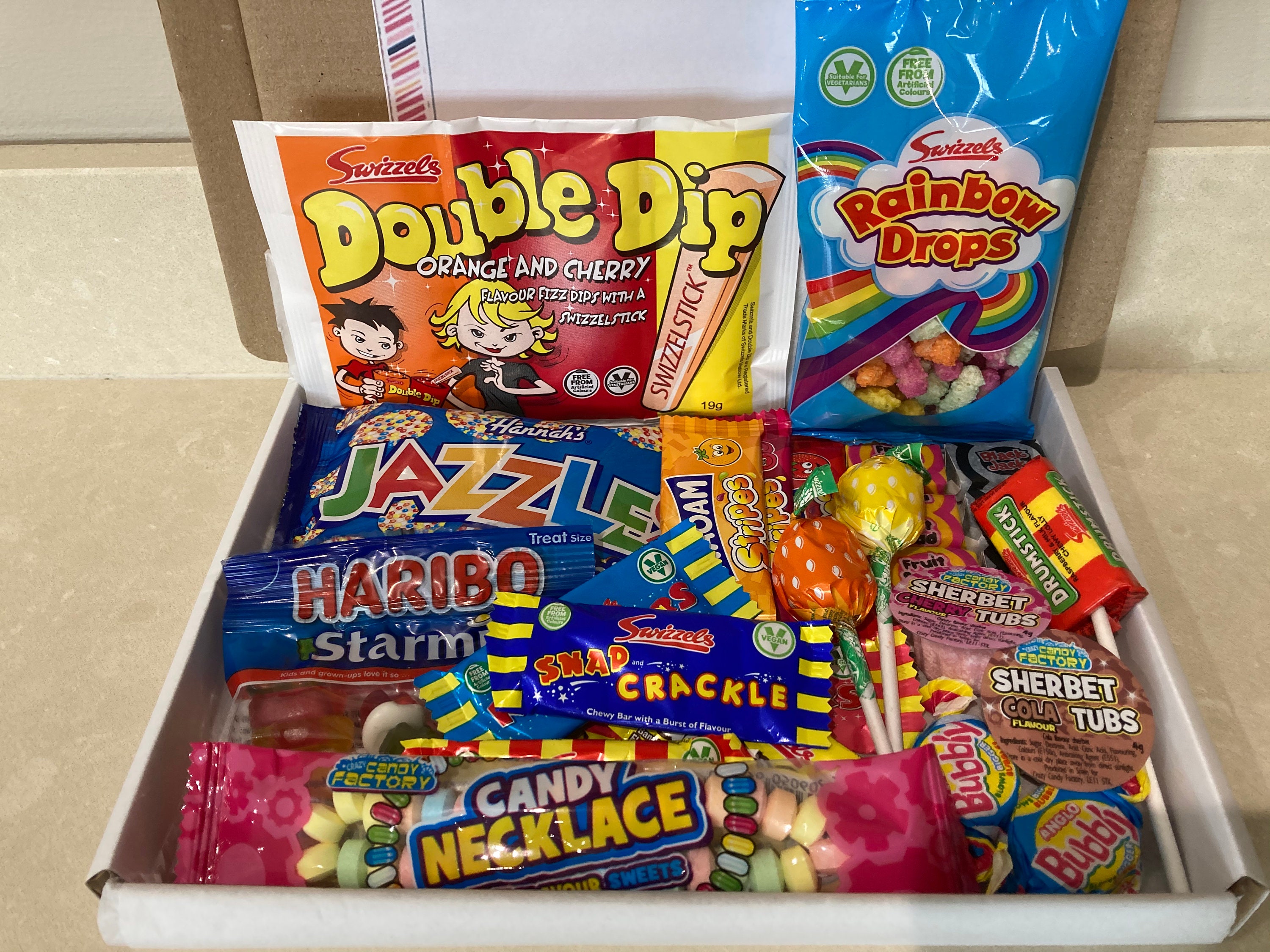 Large Retro Sweet Selection Box Gift Letterbox Sharing Etsy