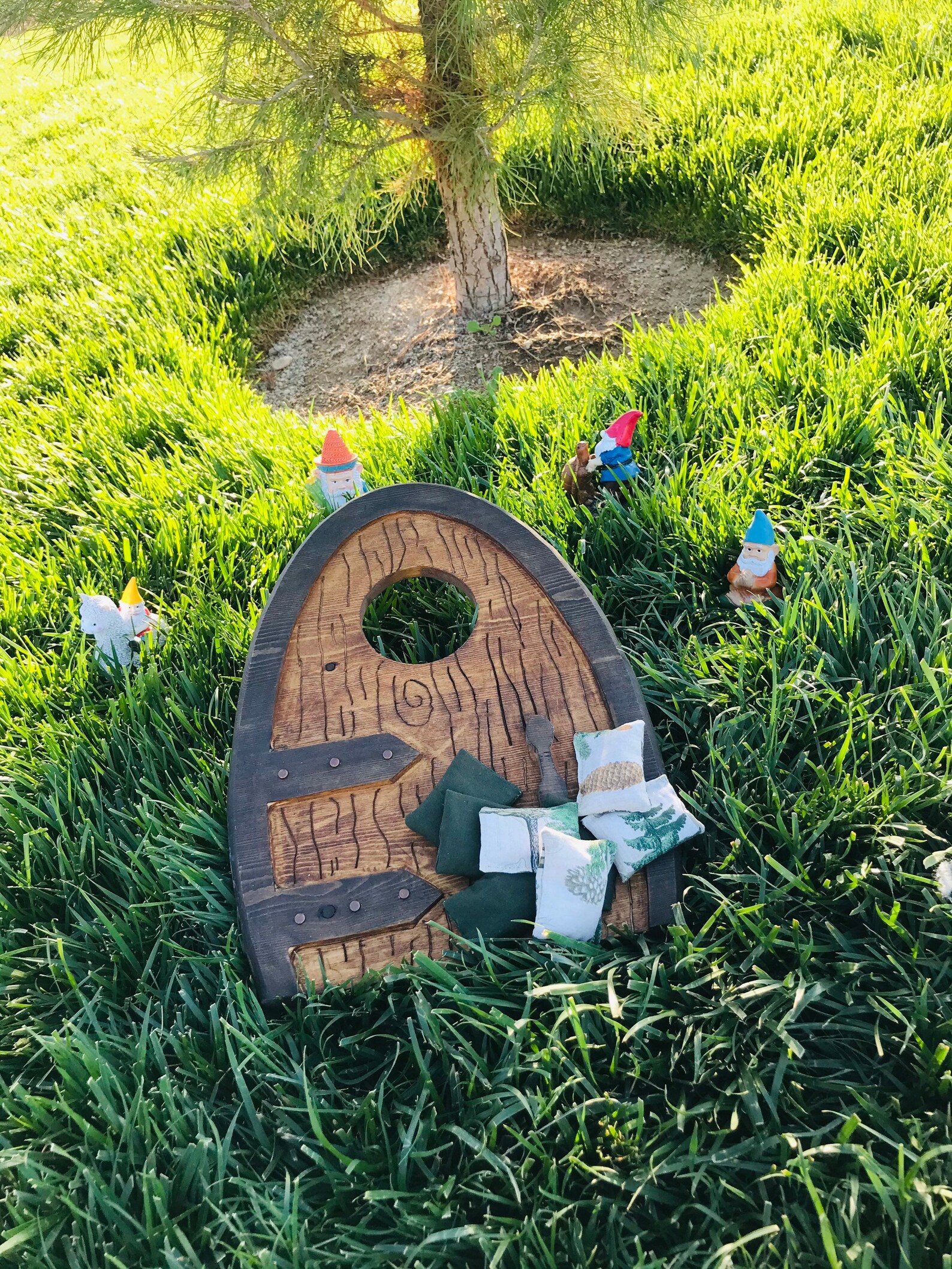 Gnome Hole / Juego compacto de bolsa de frijoles Toss / Juegos | Etsy