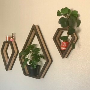 Moderne schwimmende geometrische Regal Set von 3 große | Etsy