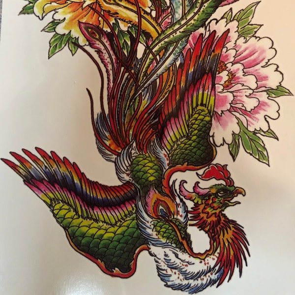 Chinese Phoenix Tattoo - Etsy