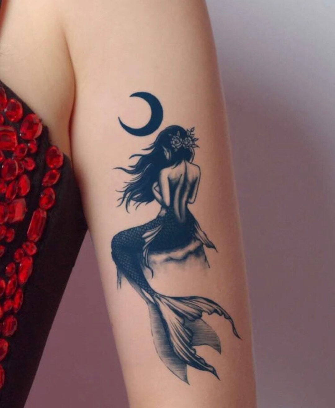 Blue Mermaid Temporary Tattoo Click for More Details - Etsy Australia Blue Mermaid Temporary Tattoo Click for More Details - Etsy Australia