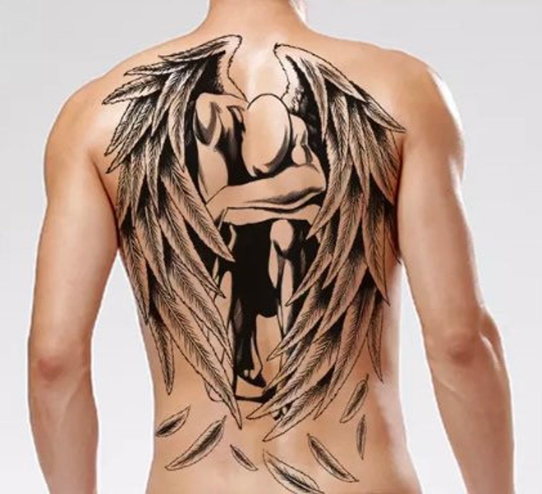 Full Back Angel Tattoo Covers Entire Back Size is