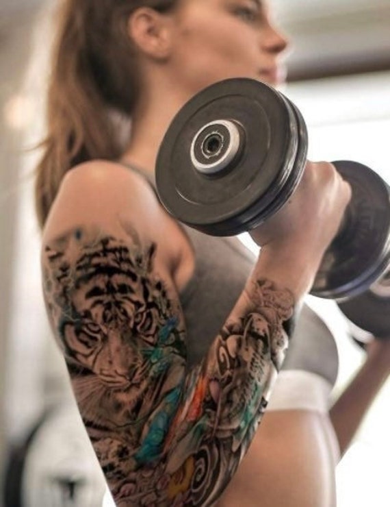 Black Warrior Soldier Temporary Tattoos For Men Women Body Art Full Arm Realistic  Lightning Tatoo Disposable Fake Tattoo Sticker - Temporary Tattoos -  AliExpress