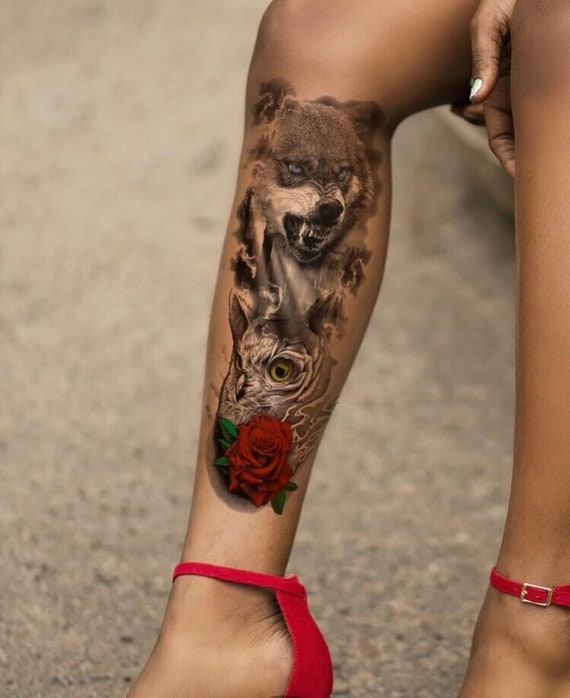 50+ Amazing Calf Tattoos | Art and Design | Tattoos for guys, Calf tattoo, Leg  tattoos