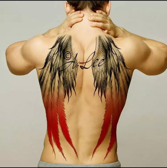 dark angel wing tattoos