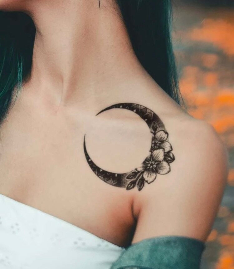 Small Moon Tattoo - Etsy Small Moon Tattoo - Etsy