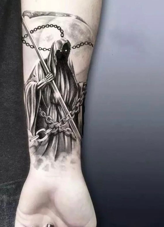 Grim Reaper Tattoo | American traditional tattoo, Traditional tattoo skull,  Traditional tattoo design