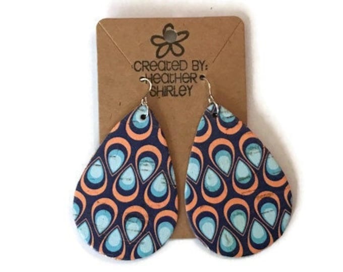 Genuine Cork Leather Earrings