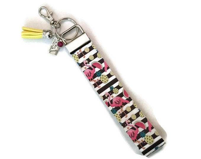 Limited Stock! Flamingo Key Fob Wristlet