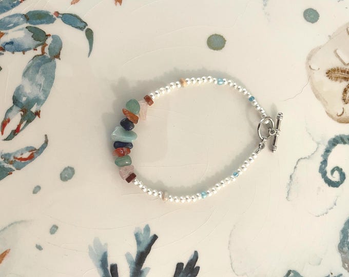 Crystal Toggle Beaded Bracelet