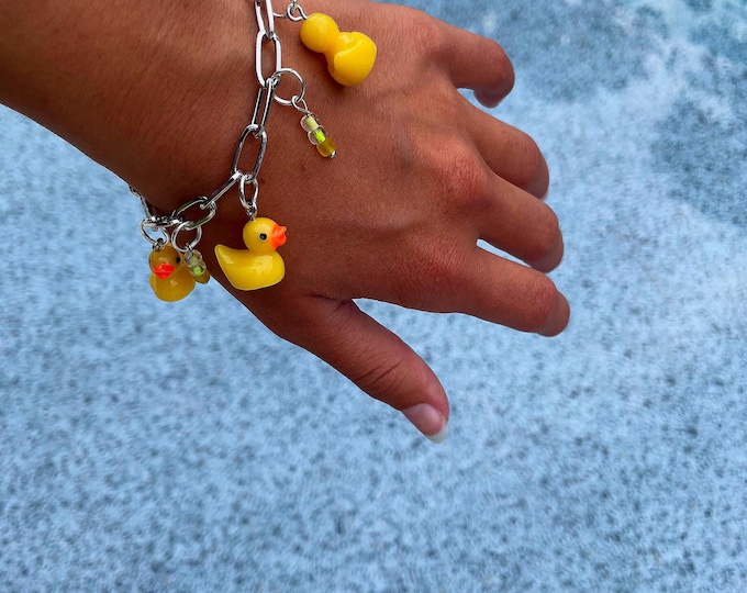 Rubber Duck Adjustable Charm Bracelet