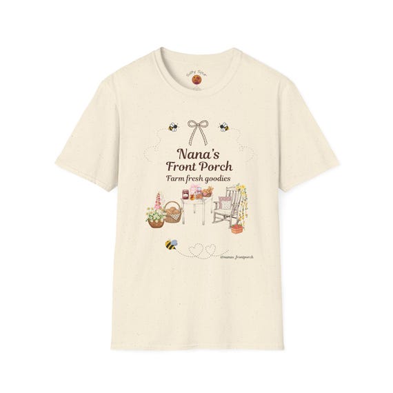 Nana's Front Porch T-Shirt | Farm Fresh Goodies, Porch Rocker Illustration, Country Girl, Western Farm, Gifts, Country Farm