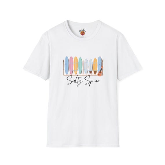 Surfboard Row T-Shirt | Beach Life Graphic, Ukulele, Coastal Summer Vibes, Coastal Cowgirl, Retro Vintage, Salty Spur Jewelry