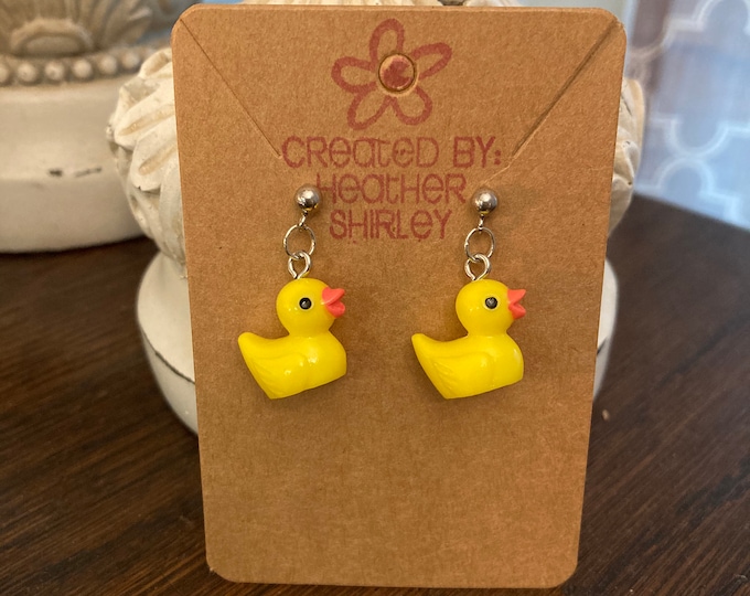 Rubber Ducky Dangle Earrings