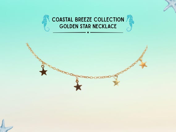 Simple Gold Star Charm Necklace