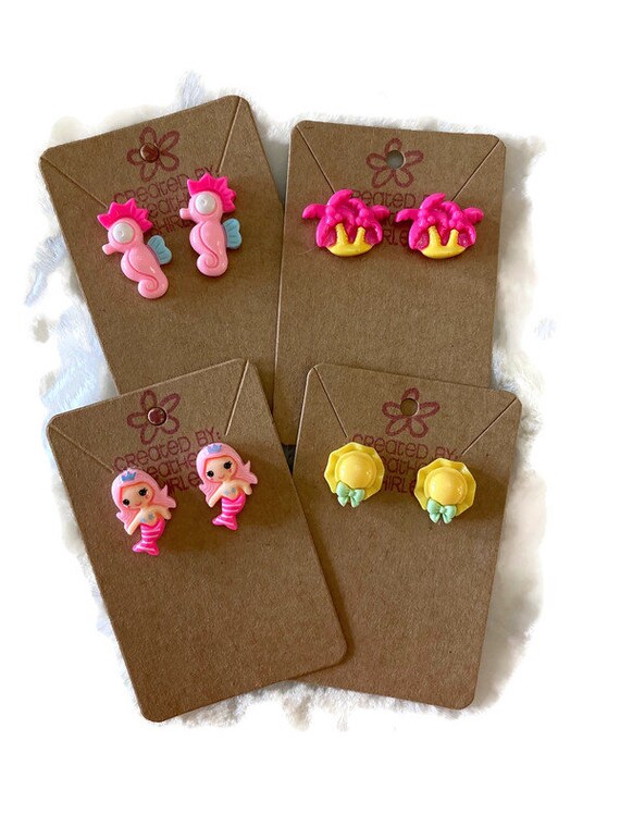Last One! Fun Beach Theme, Kid Earrings