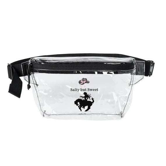 Salty but Sweet cowboy silhouette Transparent Fanny Pack | Clear waist bag, Concert, Festival, Events Clear Bag, Summer