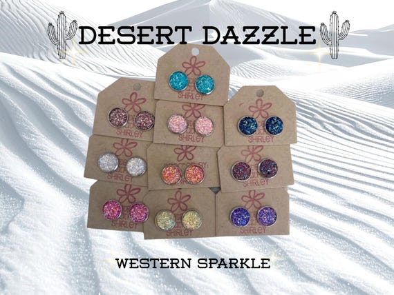 Limited Stock! Drusy Stud Earrings, Multiple Colors