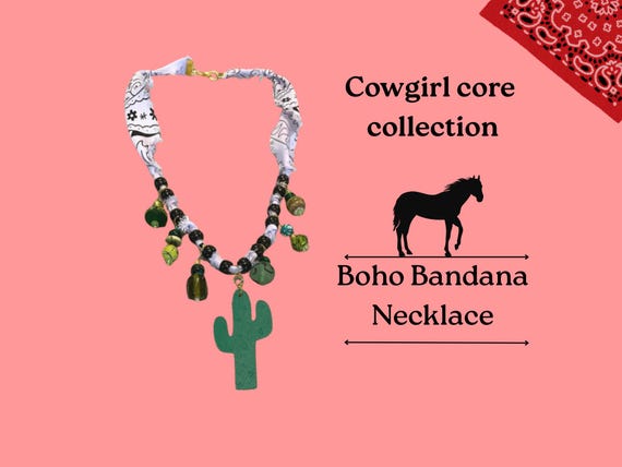 Bandana Cactus Necklace