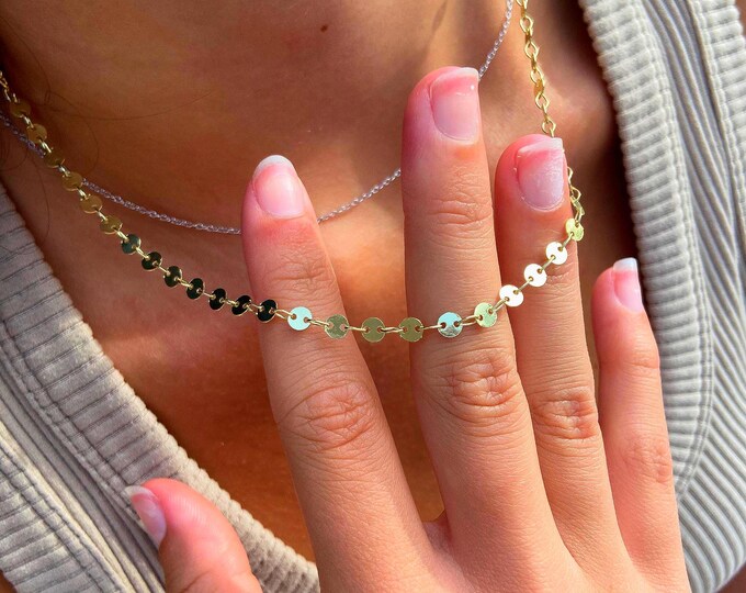 Gold Delicate Dainty Chain Necklace