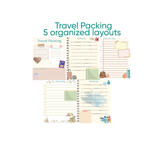 Packing Guide, Digital Download, Printable, Vacations, Trip Planning, Organizing, Summer