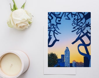 Montreal Bonaventure thema wenskaart, Montreal verjaardagskaart, Urban Note kaart, Cityscape bedankkaart, Montreal notitiekaart, Card #C33