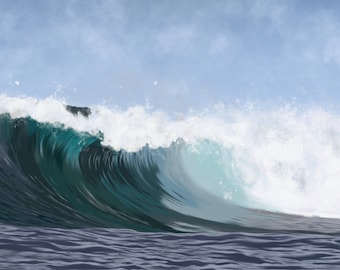 Surfer Geburtstagskarte, Surfer Grußkarte, Surf Grußkarte, Strandkarte, Surf Note Karte, Surf Thank You Karte, Wave Note Karte, Karte#C32