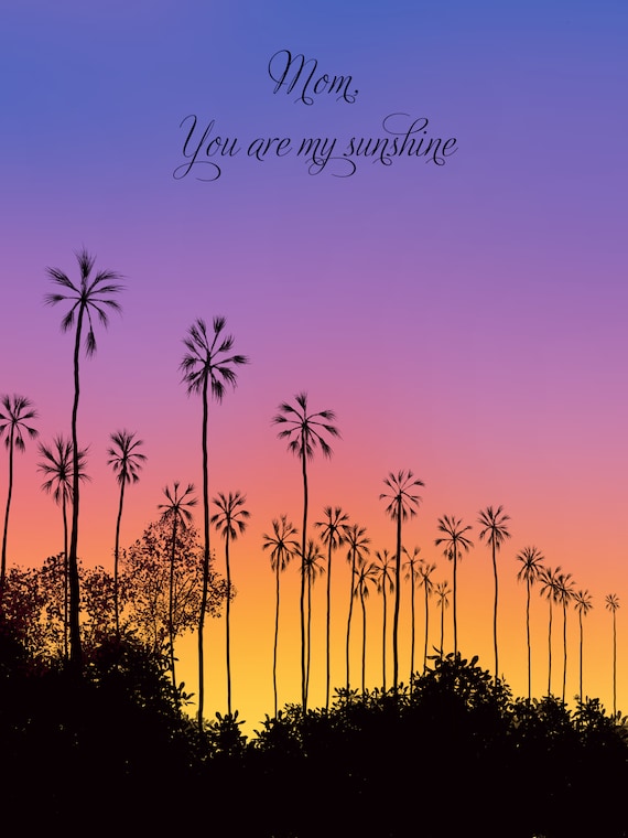 Sunset Mother's Day Card Sunset Mother's Day Card