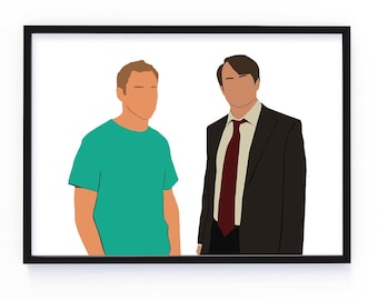 Peep Show Print, Art Print, Minimalist Illustration, Wall Art Poster