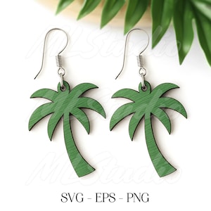 Boucles D'oreilles Puces Feuille Tropicale Plaqué Or