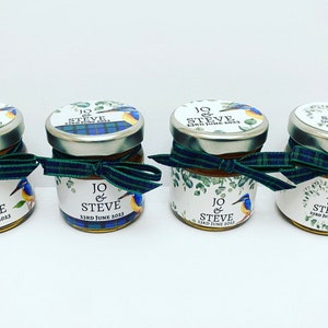 100% pure 125g Honey Jars Personalised Wedding Favours