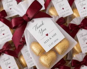 Bolsitas de organza personalizadas para obsequios