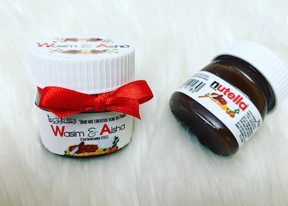 Nutella Mini 25 G Personalised Favour Jars 