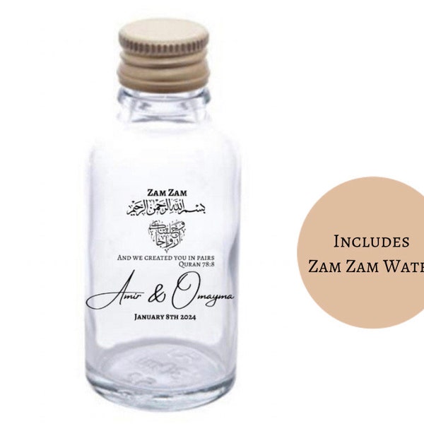 Flacon Zam Zam personnalisé de 50 ml - Rempli ou vide