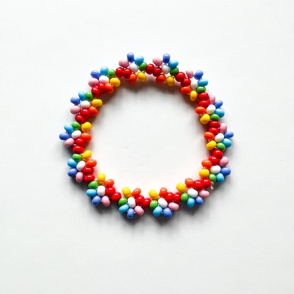 CHUNKY FLOWER BRACELET - Ultimate Rainbow