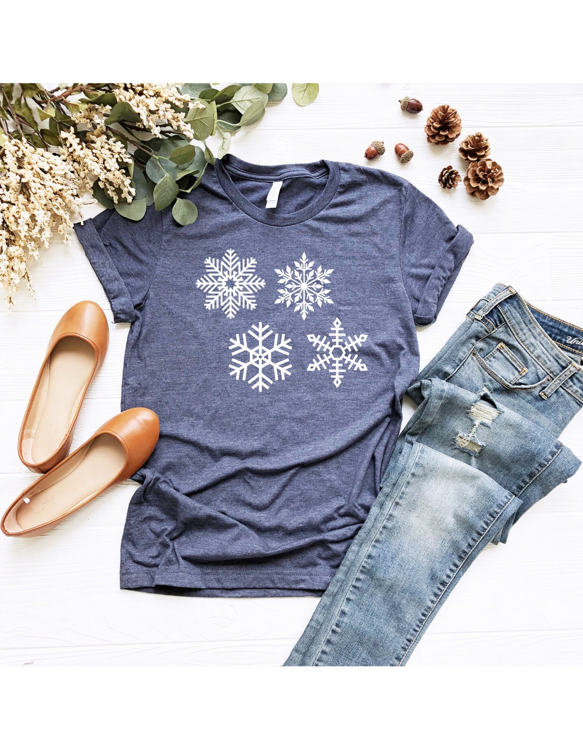 Women snowflake shirtCute Holiday Shirts Winter Tshirt Etsy
