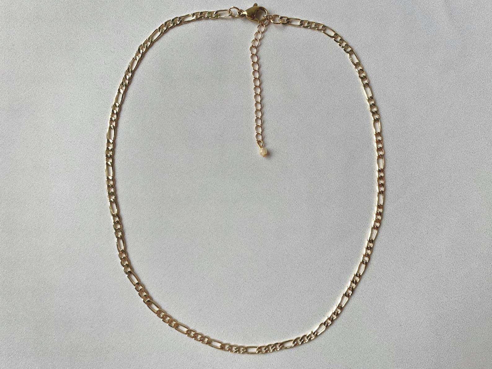 24k Gold Plated 3mm Figaro Chain Layering Chain Minimalist Etsy