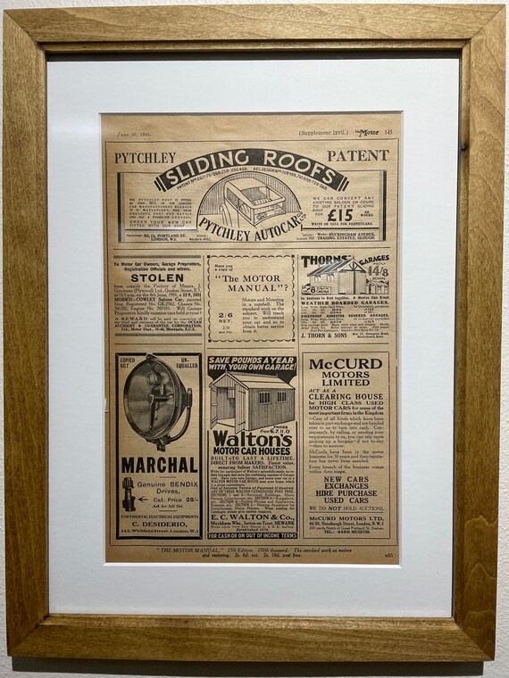 1931 Accessories Advertisement Handmade Wooden Frame - Etsy