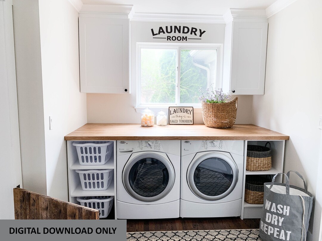 Laundry Room Sign | Printable Wall Decor | Laundry Room Digital ...