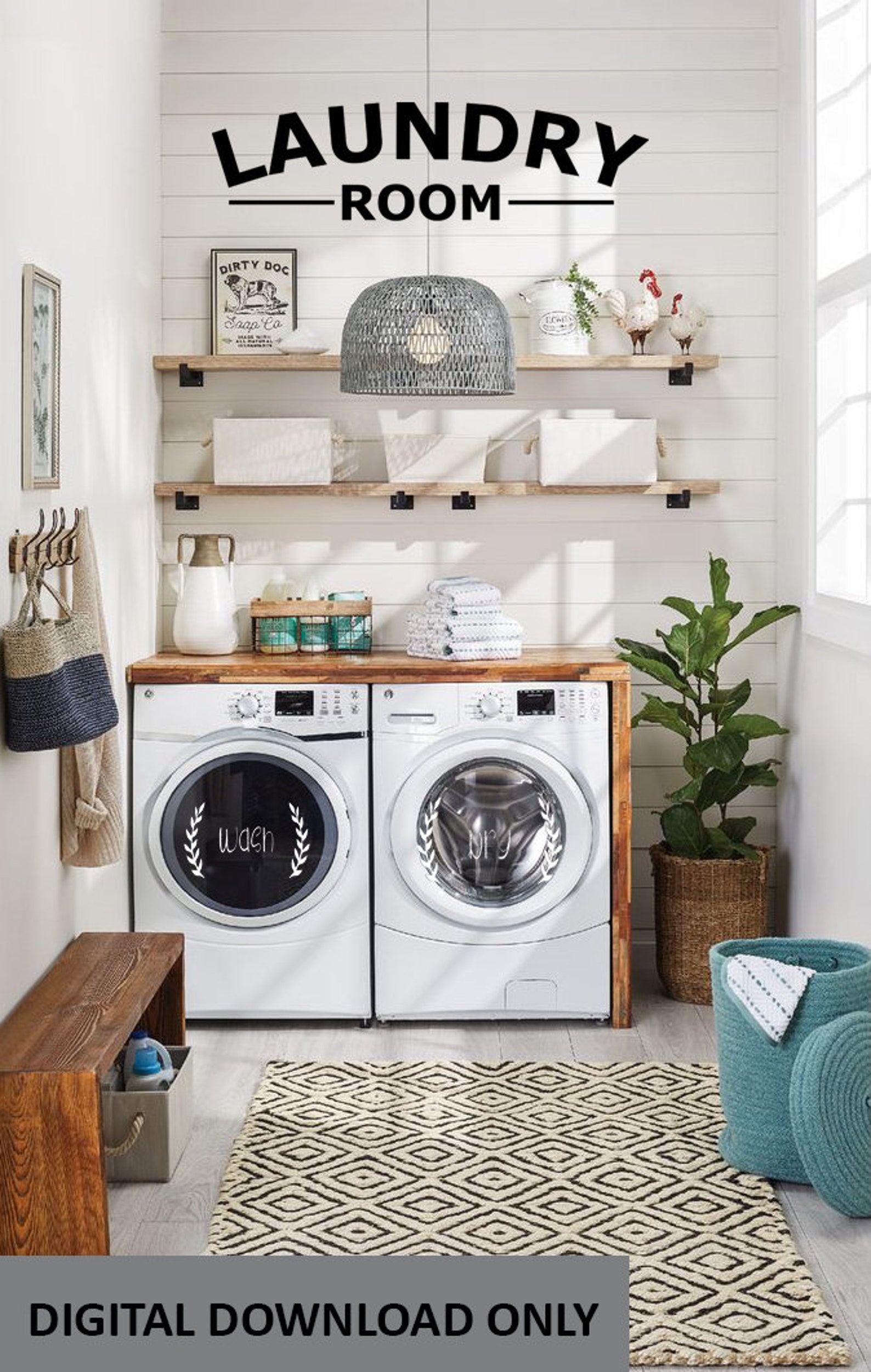 Laundry Room Sign | Printable Wall Decor | Laundry Room Digital ...