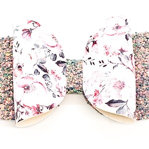 Stunning 4” Floral Hair Bow - Girl Hair Bow, Baby Hair Bow, Toddler Hair Bow, Floral Bow Clip, Summer Hair Bow, Baby Bows, Flower Bow Gift