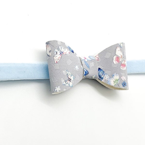 Velvet Headband With Butterfly Print Bow - Baby Headbands | Birthday Gift | Girls Hair Bows | Hair bow clips | Unique Headbands | Fancy Bow